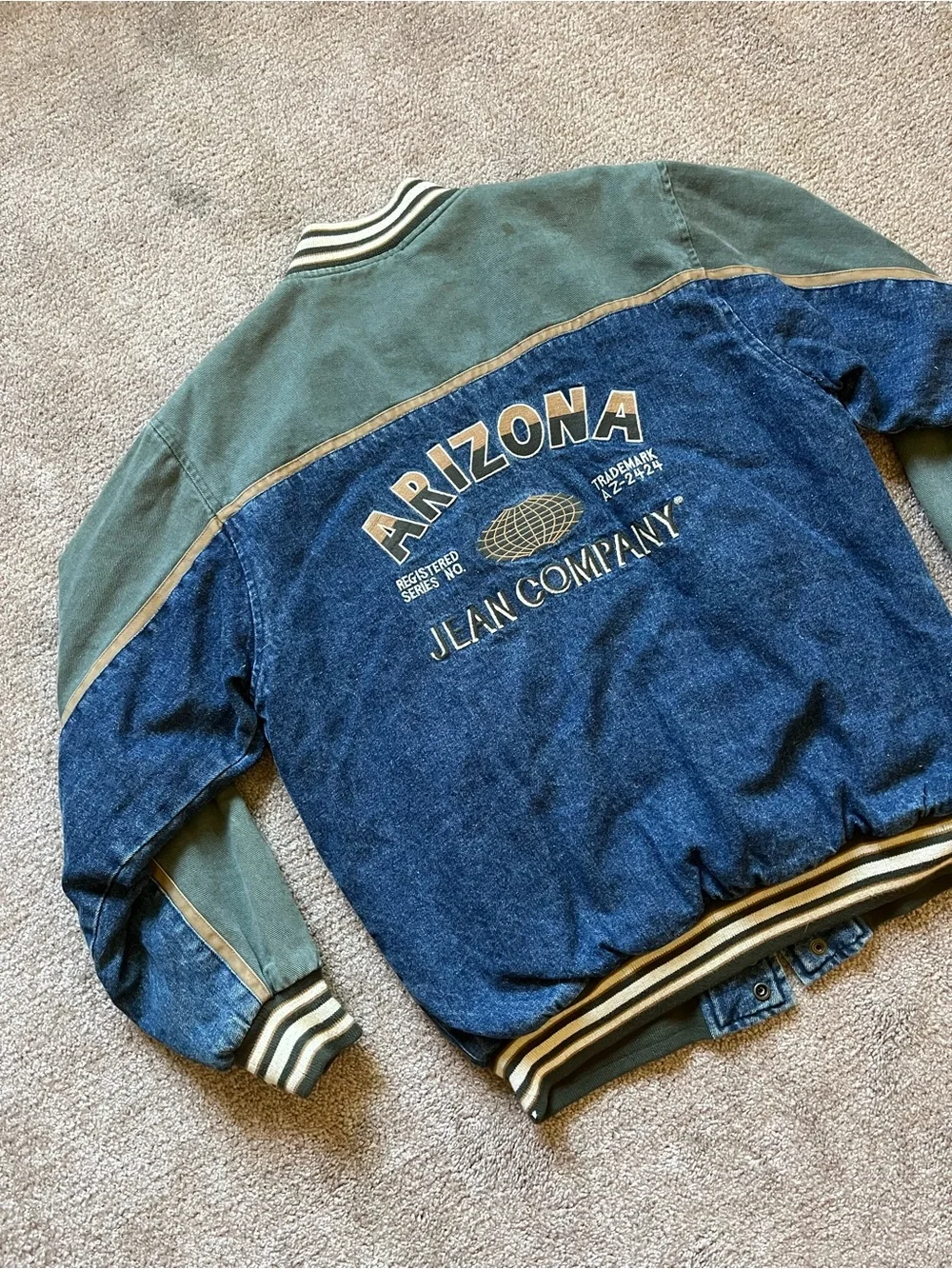 VTG 90’s Arizona Jean Co. Denim Varsity Jacket